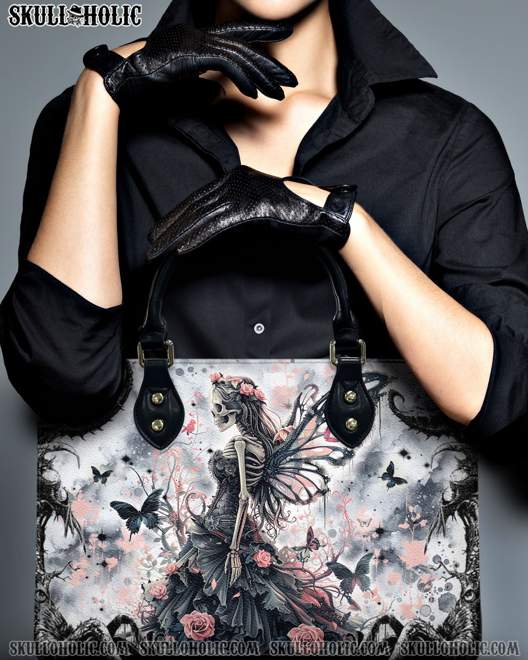 KARMA FAIRY SKULL LEATHER HANDBAG - YHDU2110243