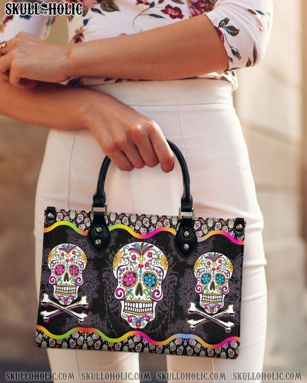 SUGAR SKULL LEATHER HANDBAG - YHDU1112244