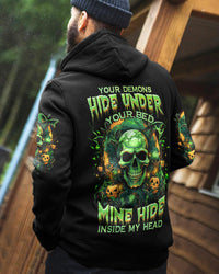 YOUR DEMONS HIDE UNDER YOUR BED SKULL HALLOWEEN ALL OVER PRINT - TLNZ0408233