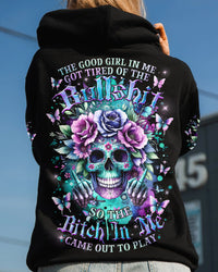 THE GOOD GIRL IN ME FLORAL SKULL ALL OVER PRINT - TLNZ0112232