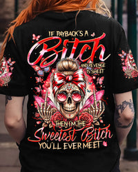 YOU'LL EVER MEET MESSY BUN SKULL ALL OVER PRINT - TYQY1505241