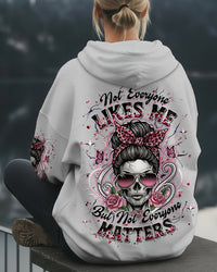 NOT EVERYONE LIKES ME SKULL MESSY BUN ALL OVER PRINT - YHHG1612253