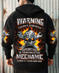 MECHANIC ANNOY AT YOUR OWN RISK SKULL ALL OVER PRINT - TLNZ1807251