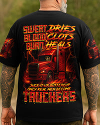 REAL MEN BECOME TRUCKERS ALL OVER PRINT - TYQY0808251