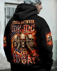 STUCK BETWEEN IDK IDC AND IDGAF SKULL ALL OVER PRINT - YHLN2302261