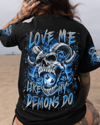 LOVE ME LIKE MY DEMONS DO SKULL ALL OVER PRINT - YHLN1212251