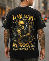 I CLIMB HIGHER IN BOOTS LINEMAN SKULL ALL OVER PRINT - YHLN2307253