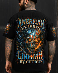 AMERICAN BY BIRTH LINEMAN BY CHOICE SKULL ALL OVER PRINT - YHLN2107252