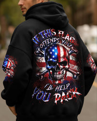 IF THIS FLAG OFFENDS YOU SKULL ALL OVER PRINT - YHLN2412252