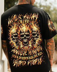 WALK AWAY I HAVE ANGER ISSUES FIRE SKULL ALL OVER PRINT - YHLN1612253