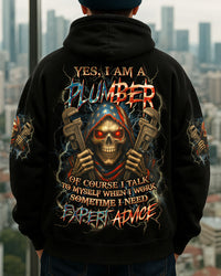 YES I AM A PLUMBER SKULL ALL OVER PRINT - YHLN2407253