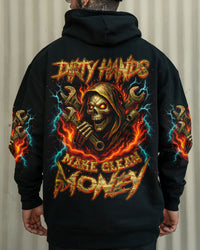 DIRTY HANDS MAKE CLEAN MONEY MECHANIC SKULL ALL OVER PRINT - TLNZ3007254