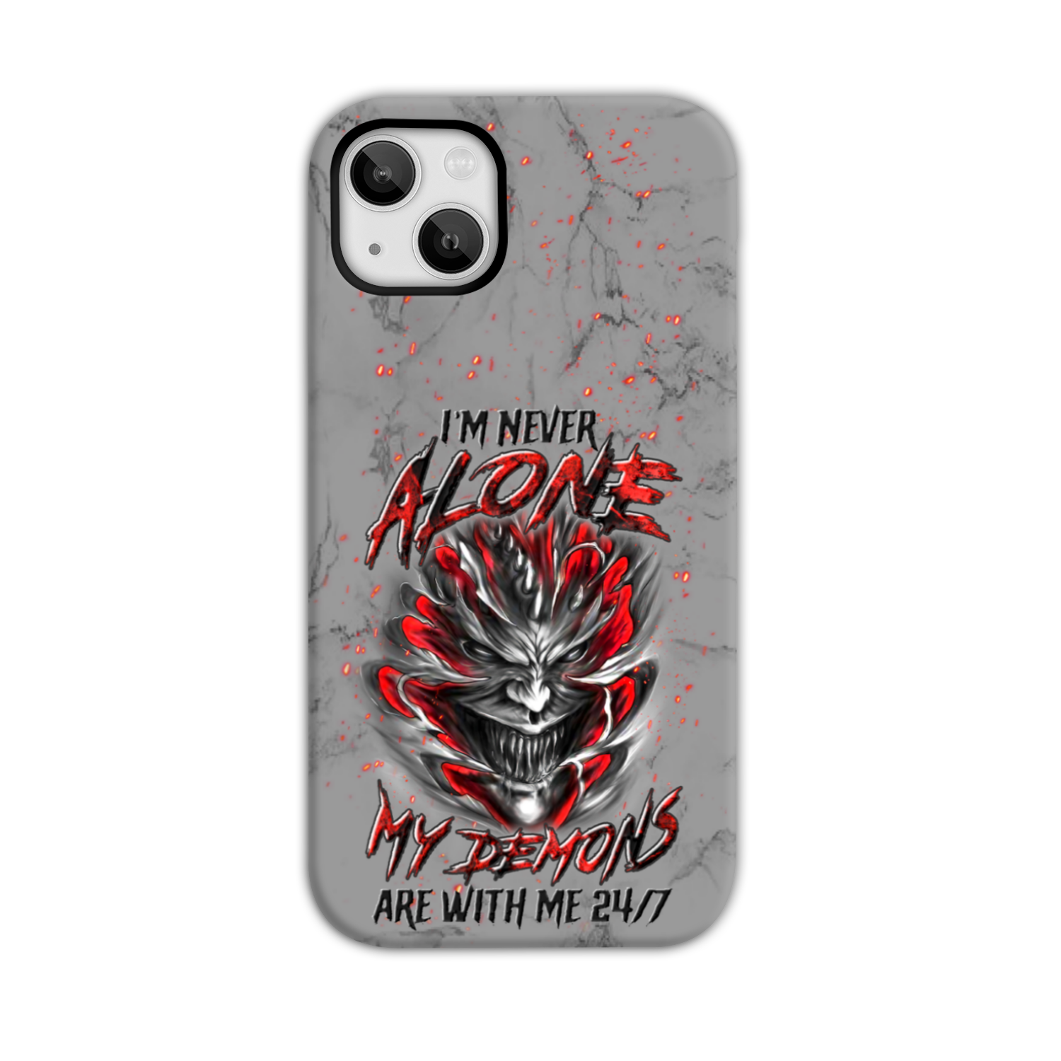 I'M NEVER ALONE SKULL DEMON PHONE CASE - YHLN0906235