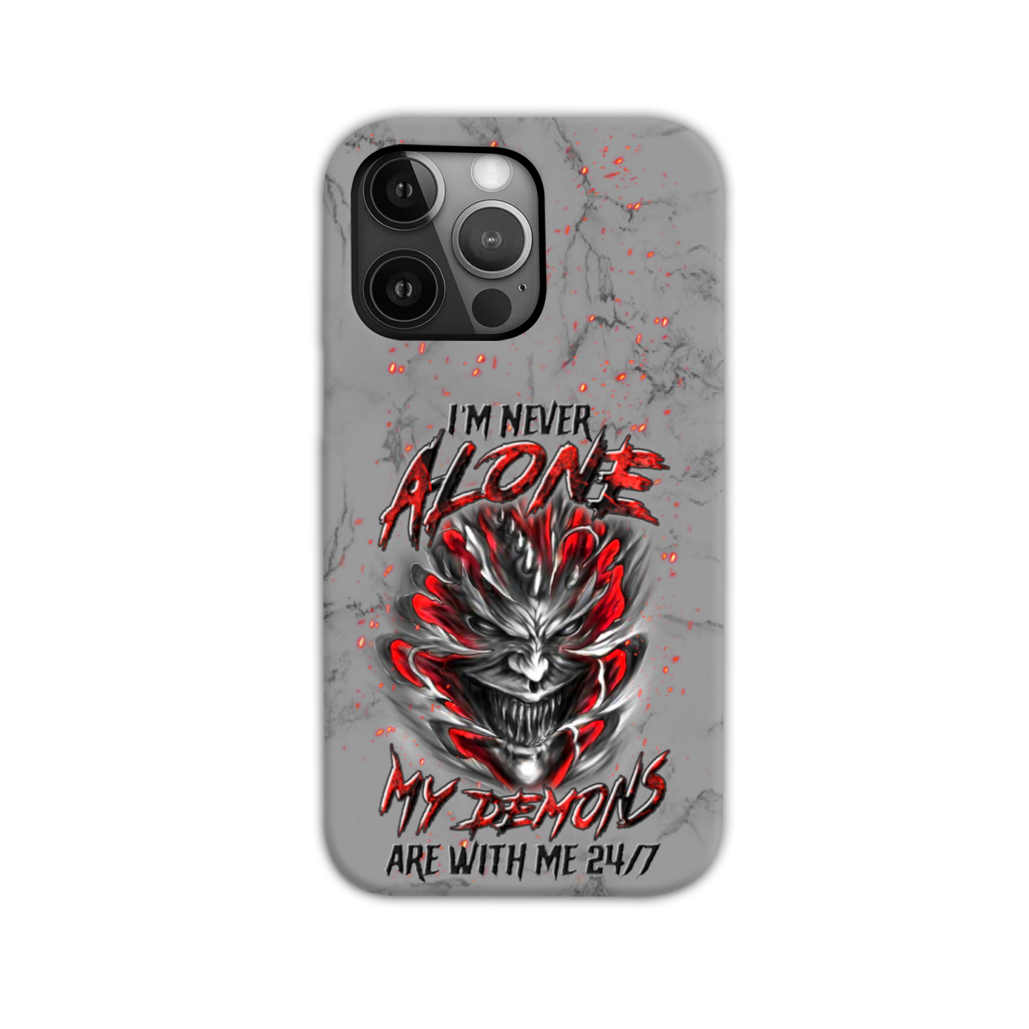 I'M NEVER ALONE SKULL DEMON PHONE CASE - YHLN0906235