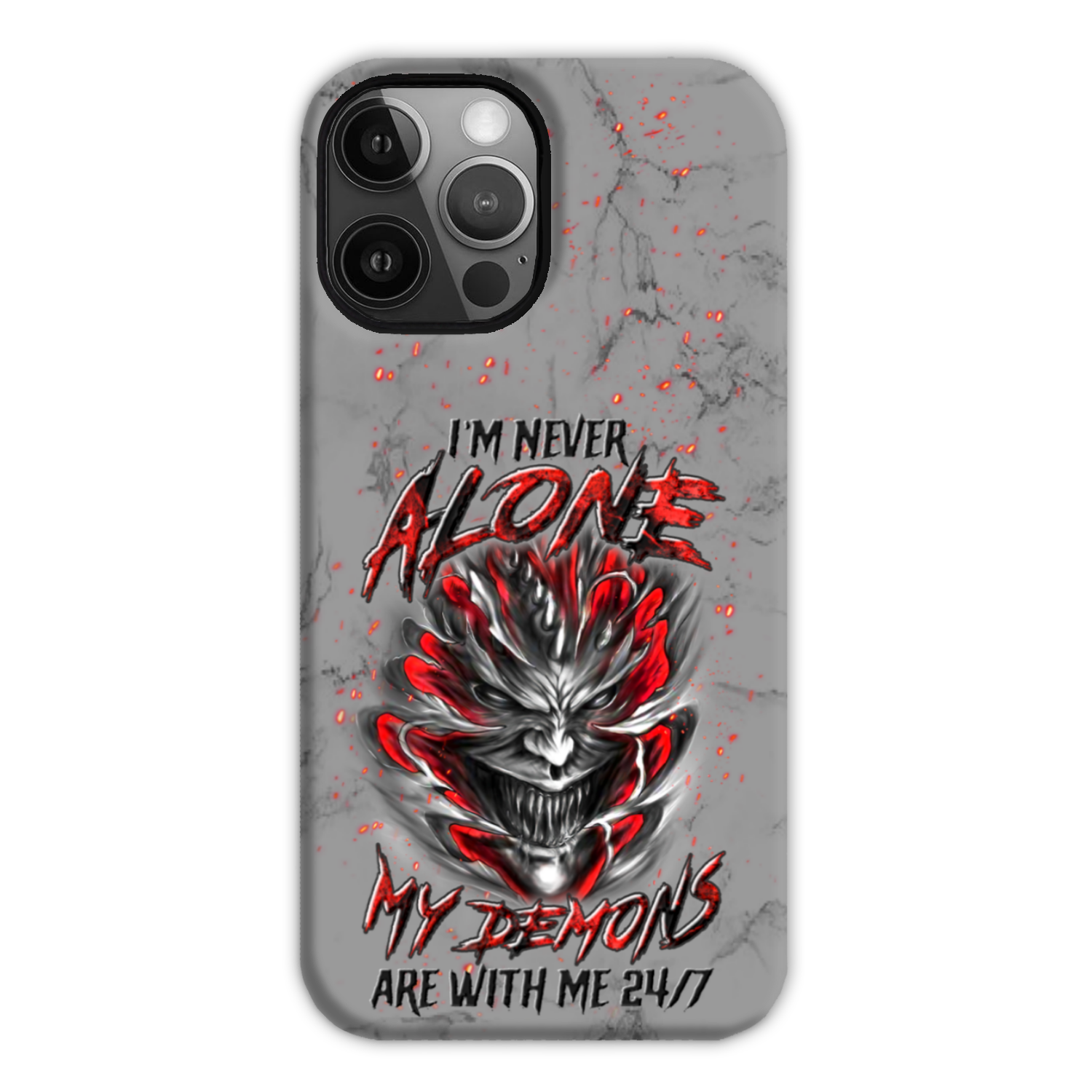 I'M NEVER ALONE SKULL DEMON PHONE CASE - YHLN0906235