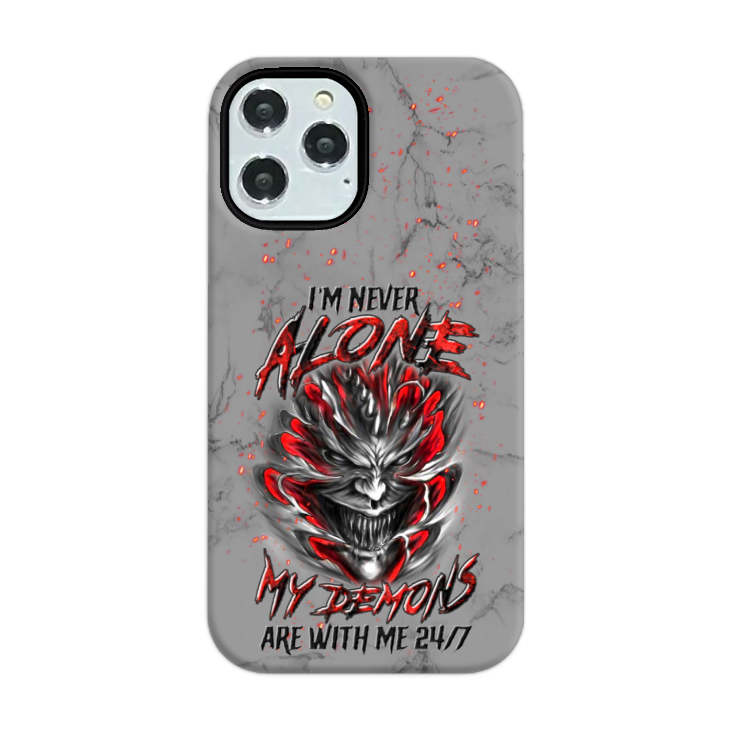 I'M NEVER ALONE SKULL DEMON PHONE CASE - YHLN0906235