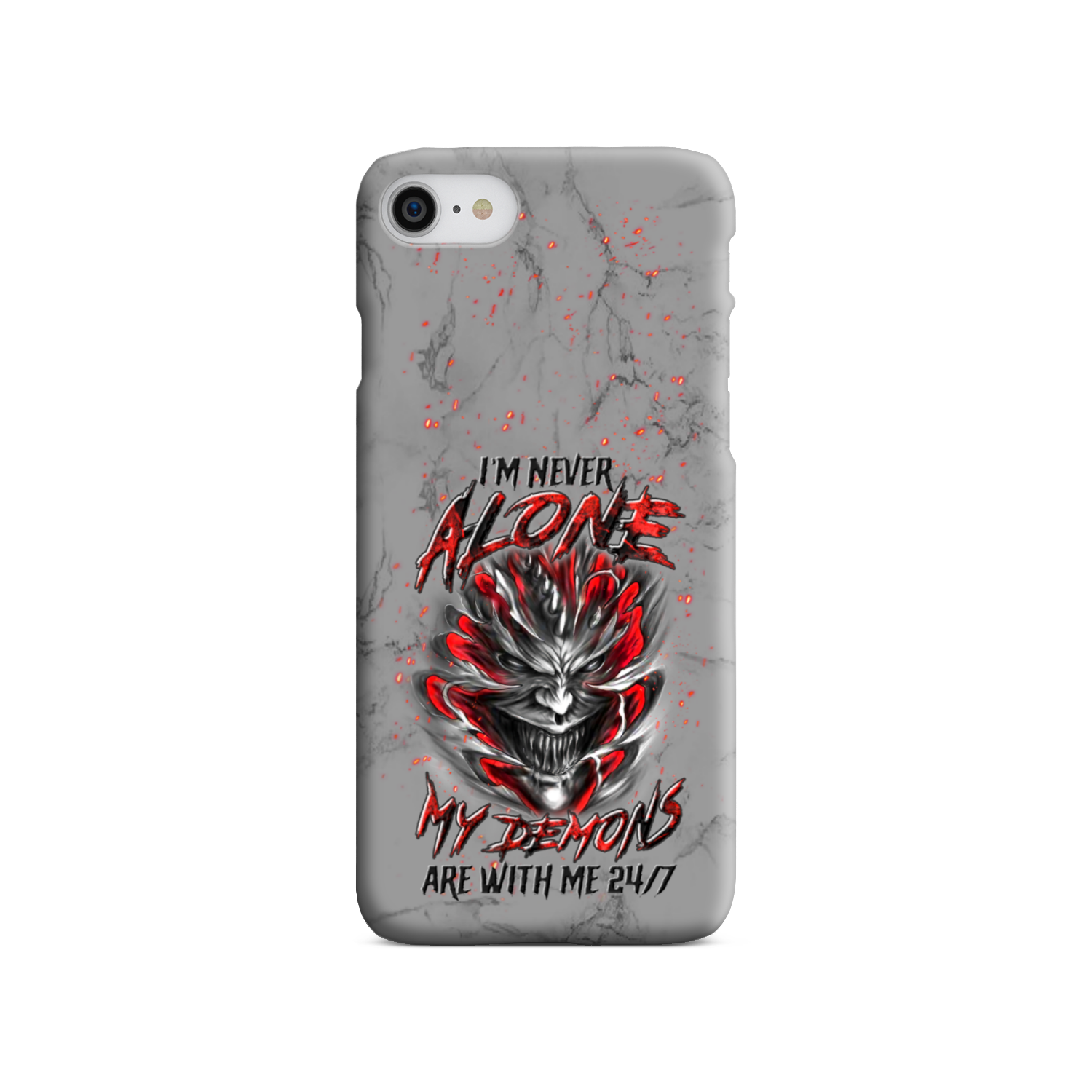 I'M NEVER ALONE SKULL DEMON PHONE CASE - YHLN0906235