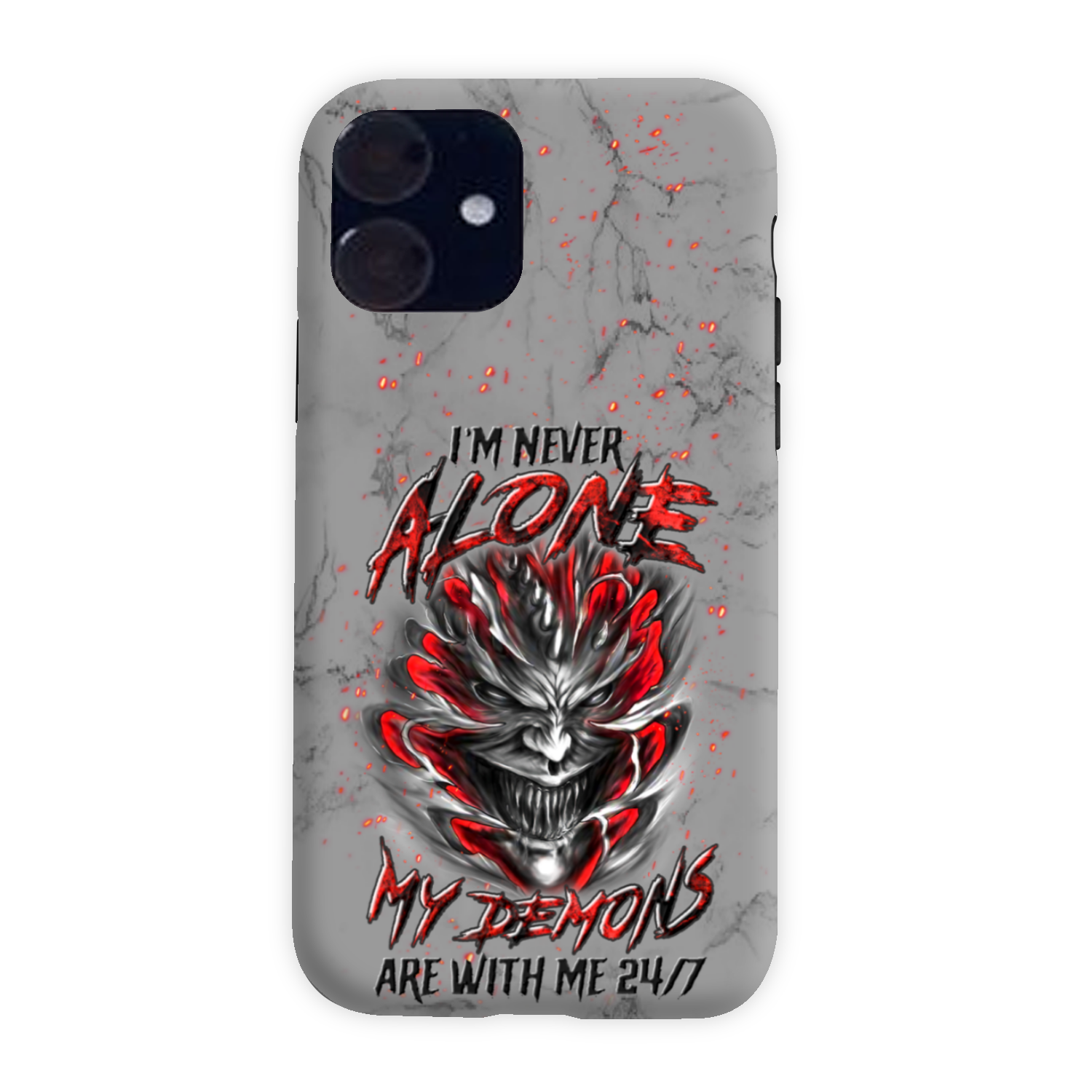 I'M NEVER ALONE SKULL DEMON PHONE CASE - YHLN0906235