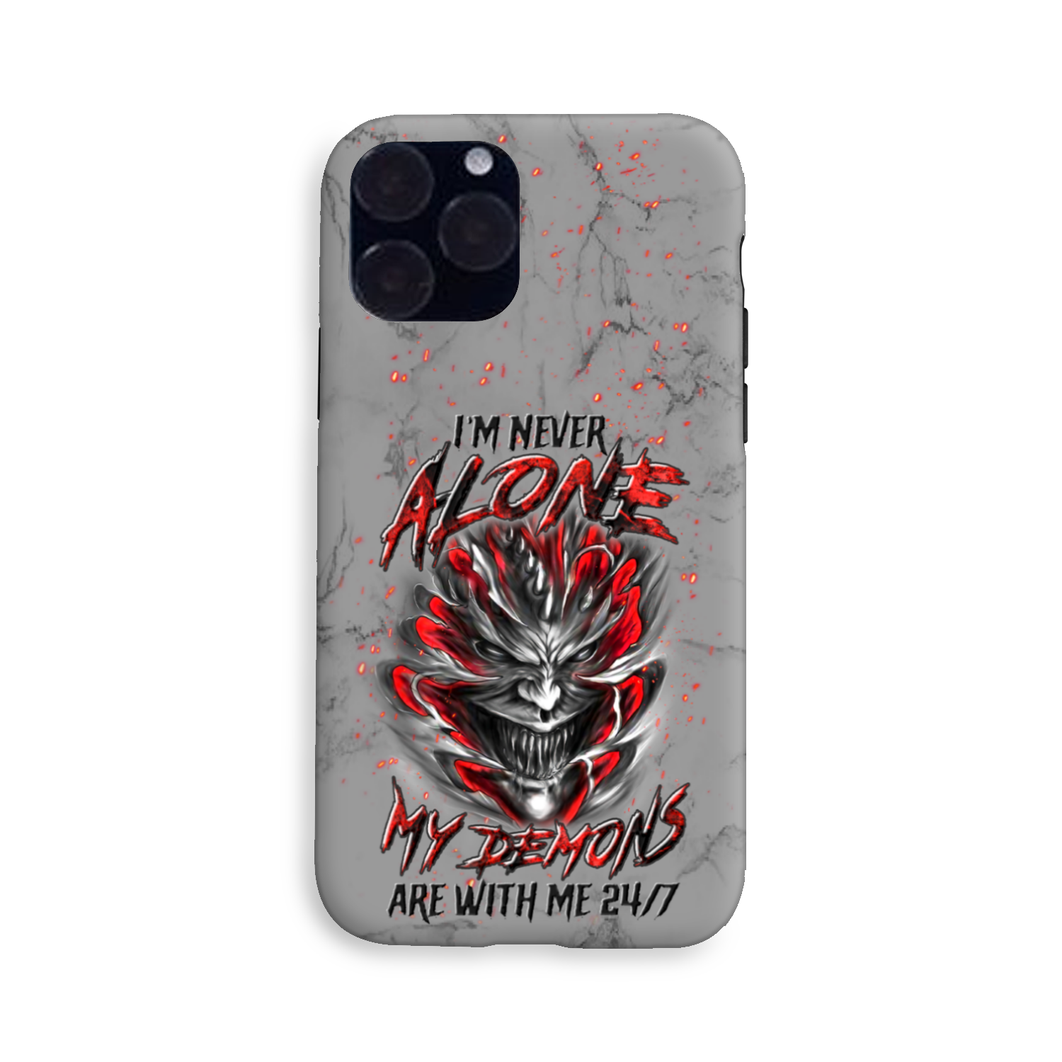 I'M NEVER ALONE SKULL DEMON PHONE CASE - YHLN0906235