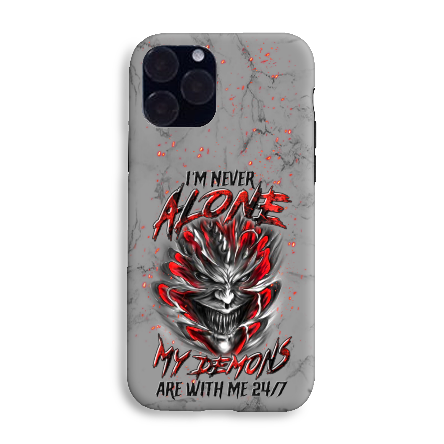 I'M NEVER ALONE SKULL DEMON PHONE CASE - YHLN0906235