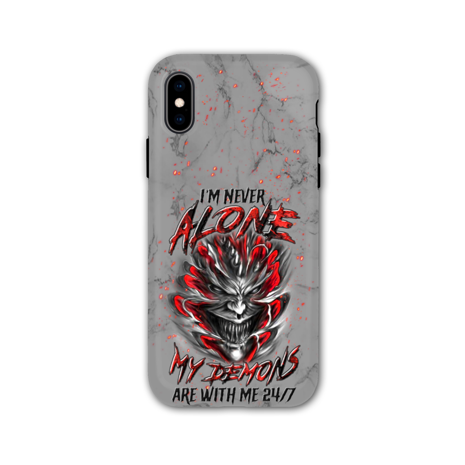 I'M NEVER ALONE SKULL DEMON PHONE CASE - YHLN0906235