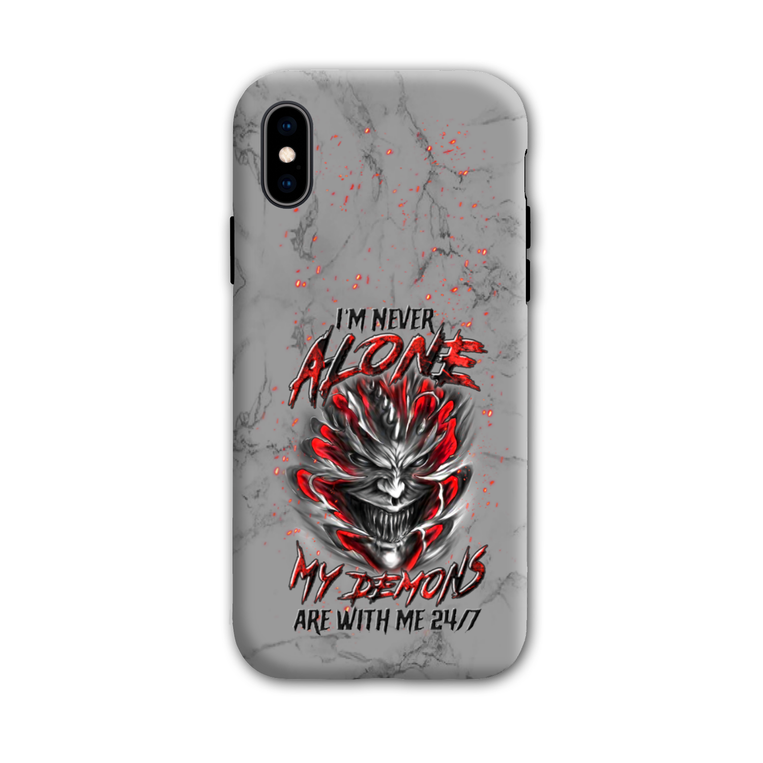 I'M NEVER ALONE SKULL DEMON PHONE CASE - YHLN0906235