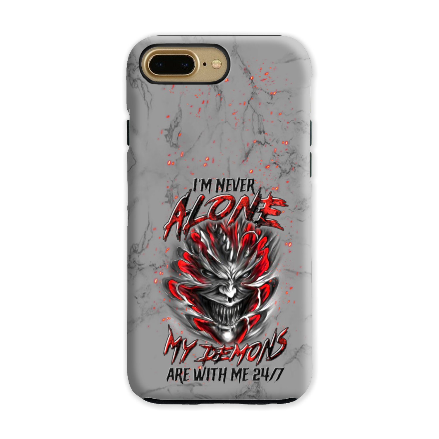 I'M NEVER ALONE SKULL DEMON PHONE CASE - YHLN0906235