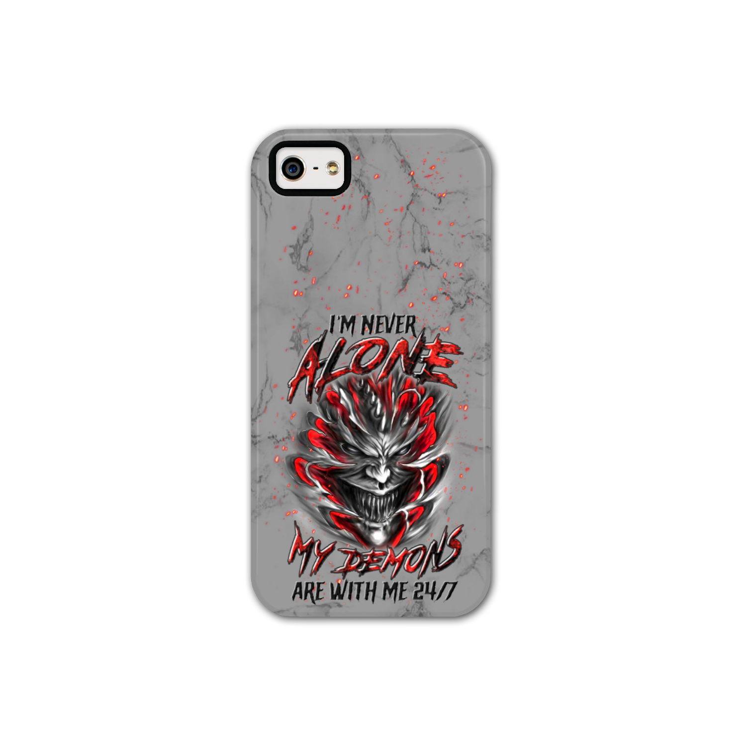 I'M NEVER ALONE SKULL DEMON PHONE CASE - YHLN0906235