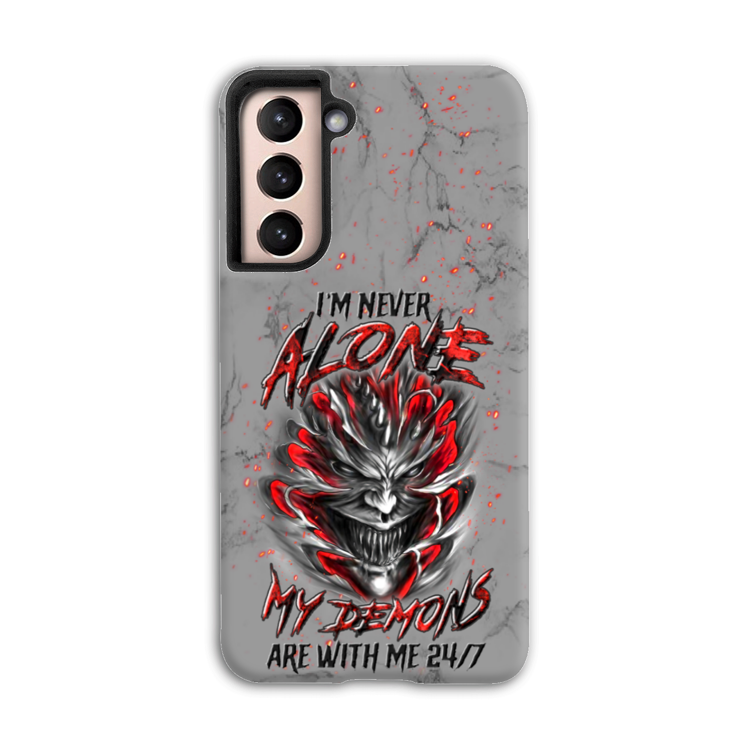 I'M NEVER ALONE SKULL DEMON PHONE CASE - YHLN0906235