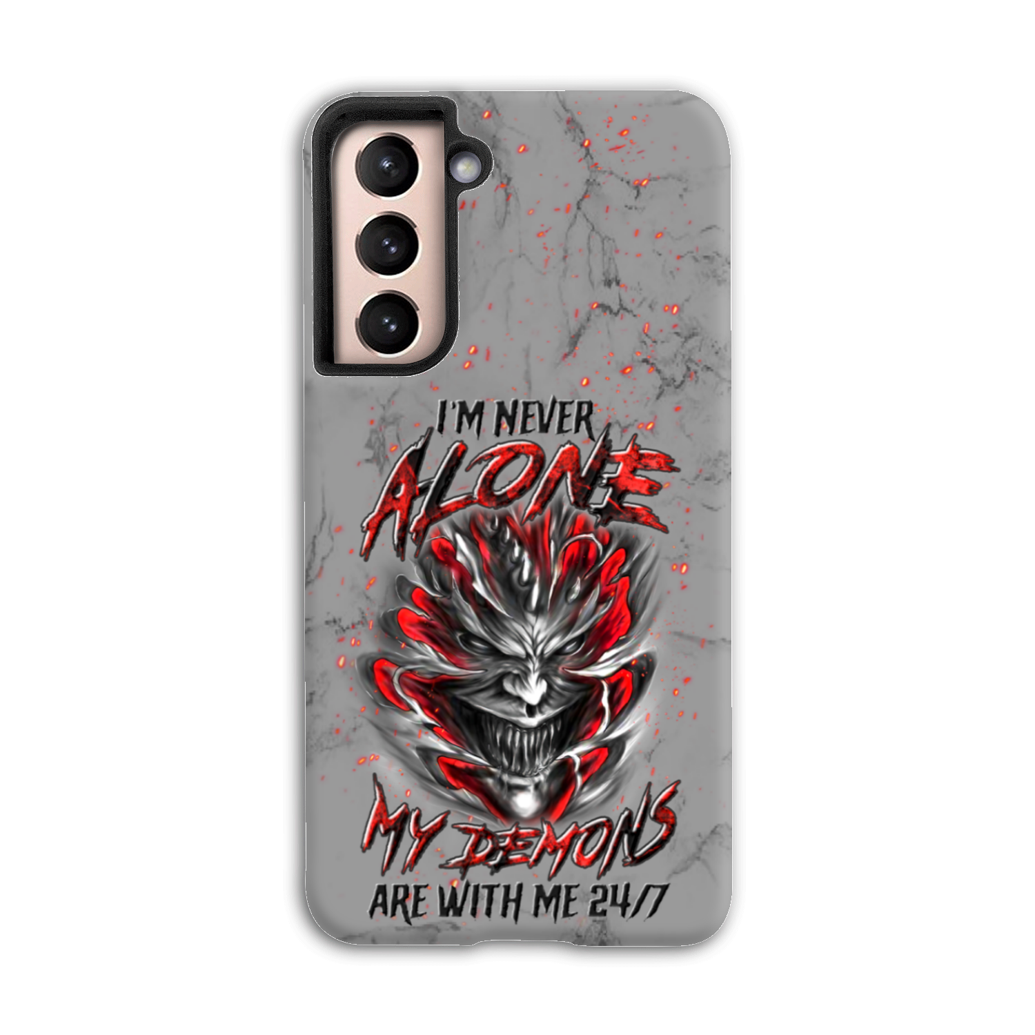 I'M NEVER ALONE SKULL DEMON PHONE CASE - YHLN0906235