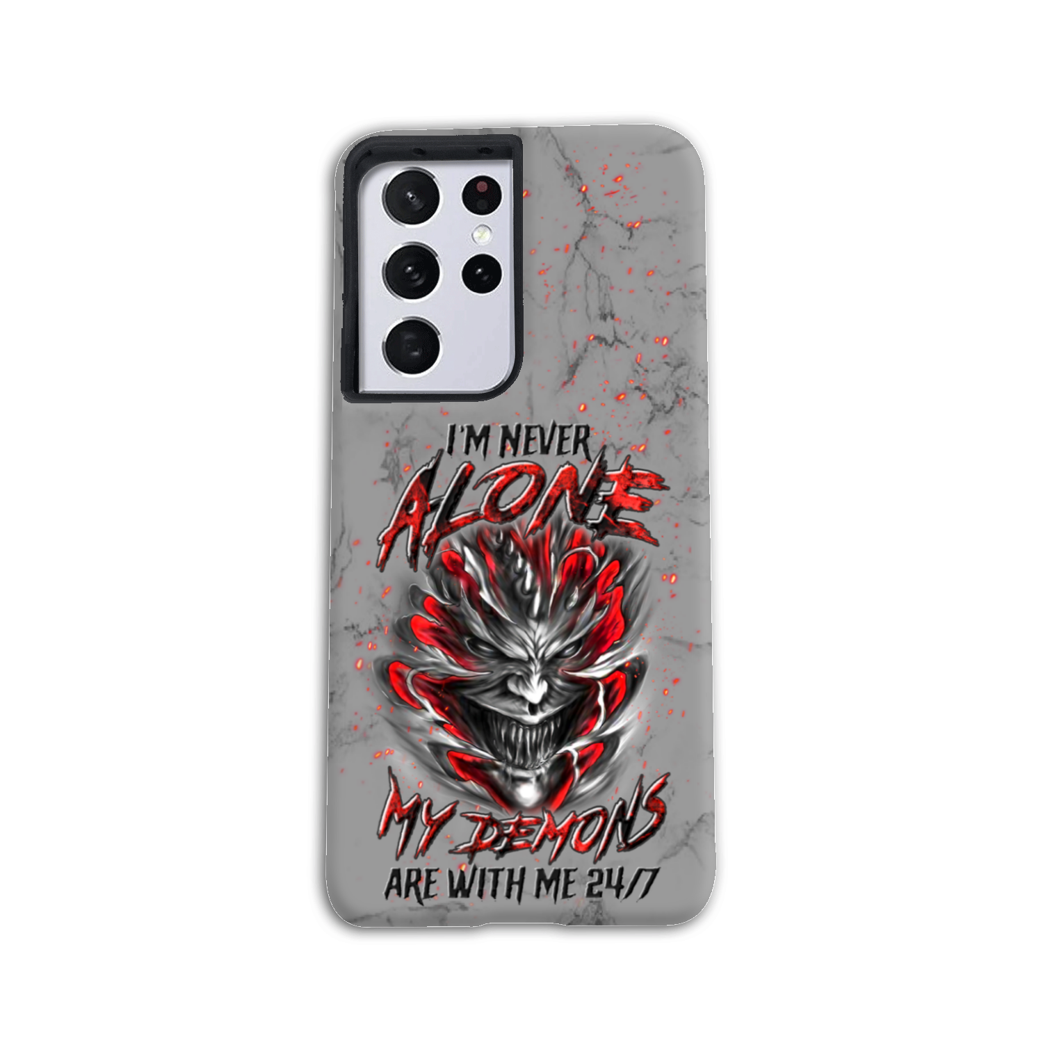 I'M NEVER ALONE SKULL DEMON PHONE CASE - YHLN0906235