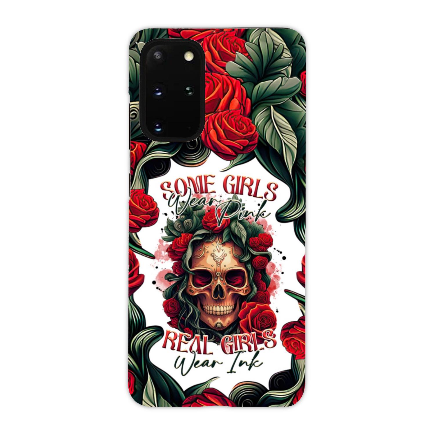 REAL GIRLS WEAR INK SKULL ROSE PHONE CASE - TLTR1407232