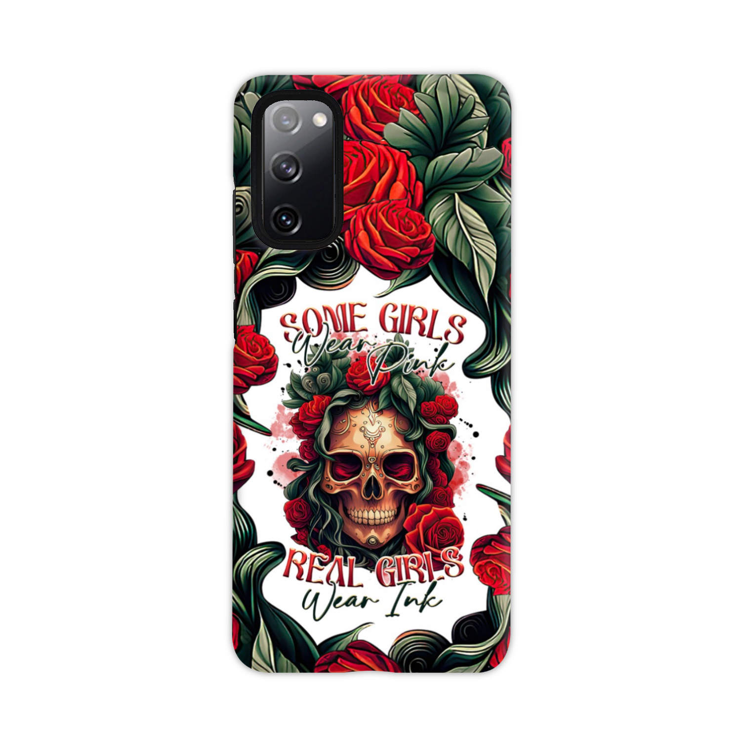 REAL GIRLS WEAR INK SKULL ROSE PHONE CASE - TLTR1407232