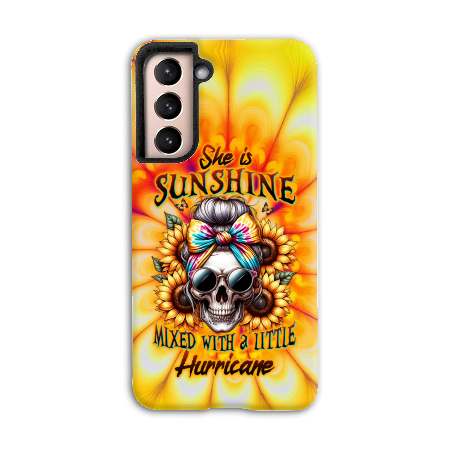 SHE IS SUNSHINE SKULL TIE DYE PHONE CASE - TLTW0711231