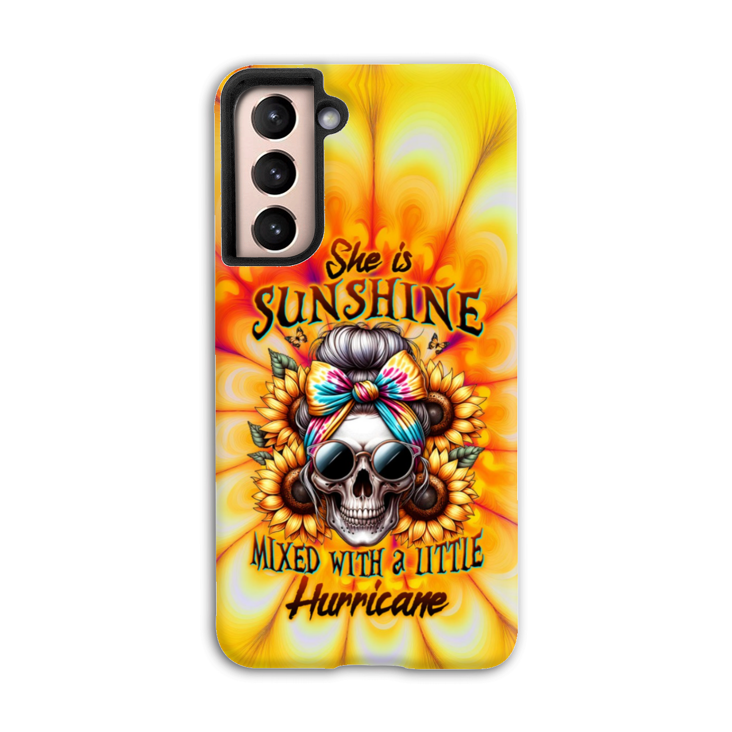 SHE IS SUNSHINE SKULL TIE DYE PHONE CASE - TLTW0711231