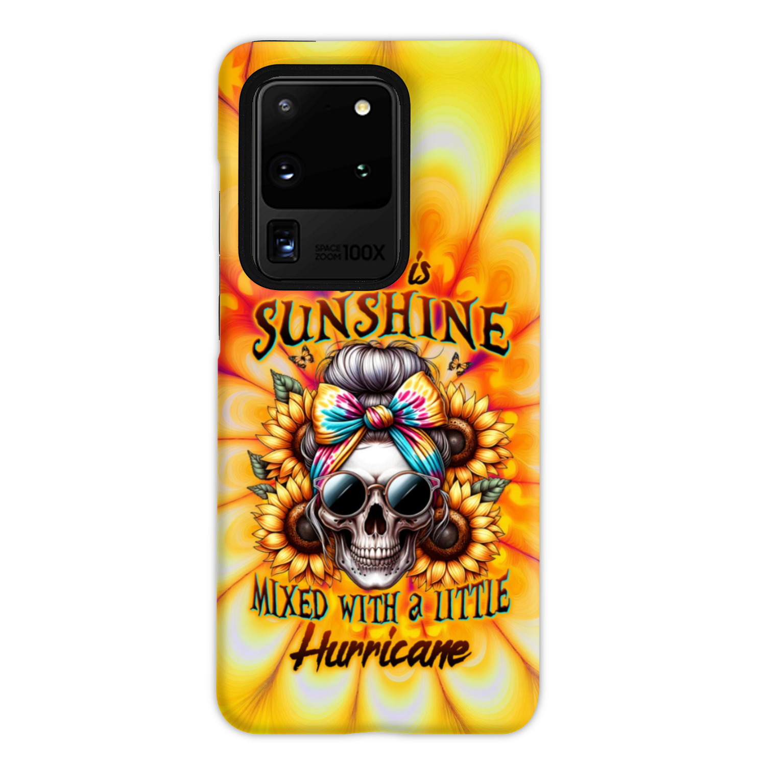 SHE IS SUNSHINE SKULL TIE DYE PHONE CASE - TLTW0711231