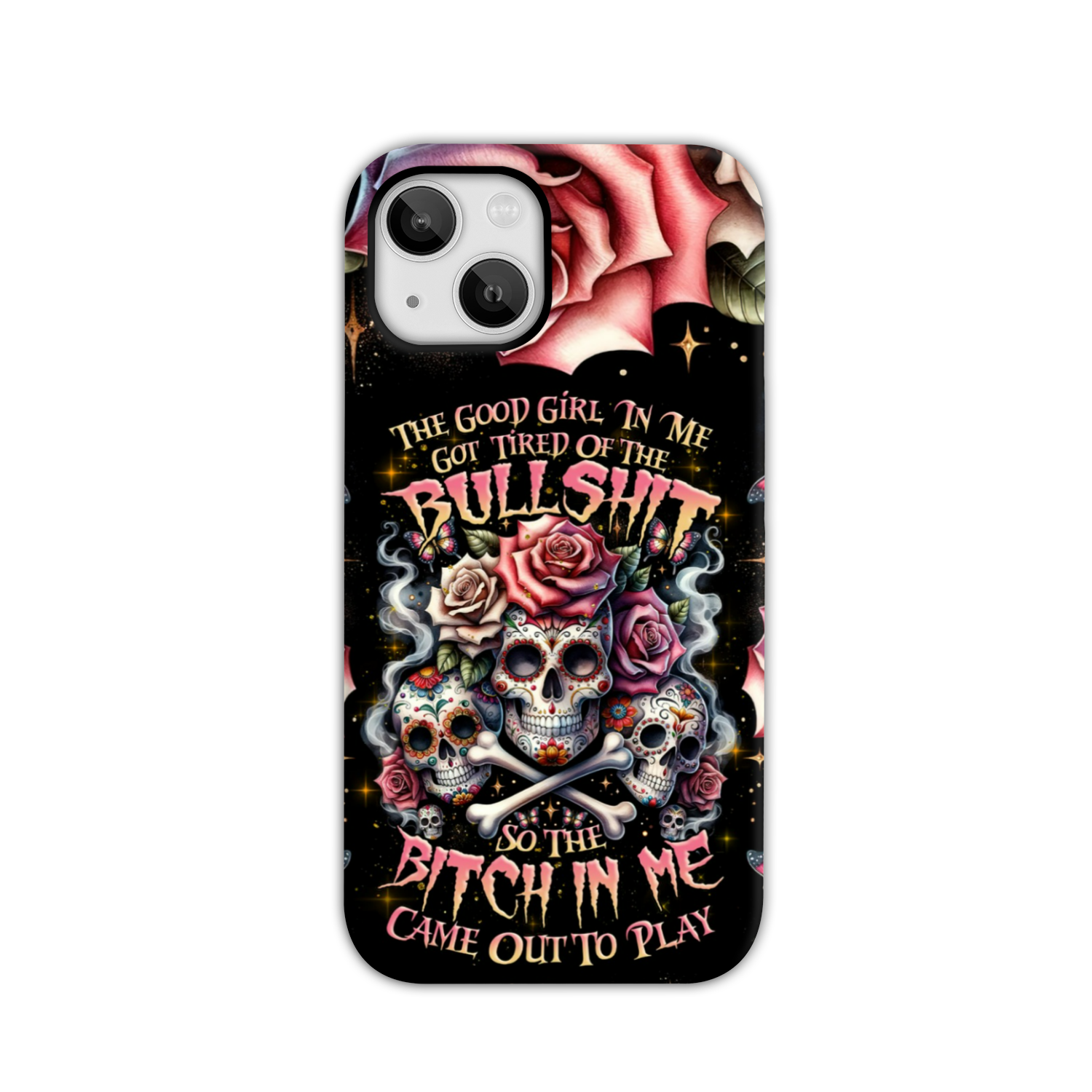 THE GOOD GIRL IN ME BONES SUGAR SKULL PHONE CASE - TLNZ2201243