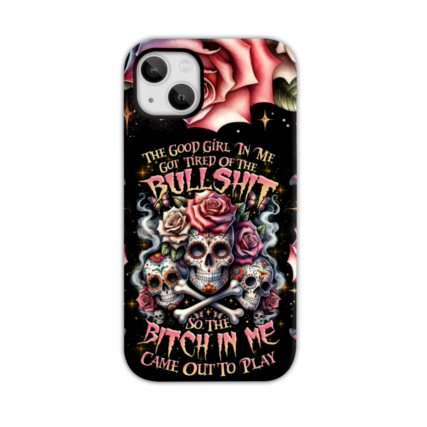 THE GOOD GIRL IN ME BONES SUGAR SKULL PHONE CASE - TLNZ2201243