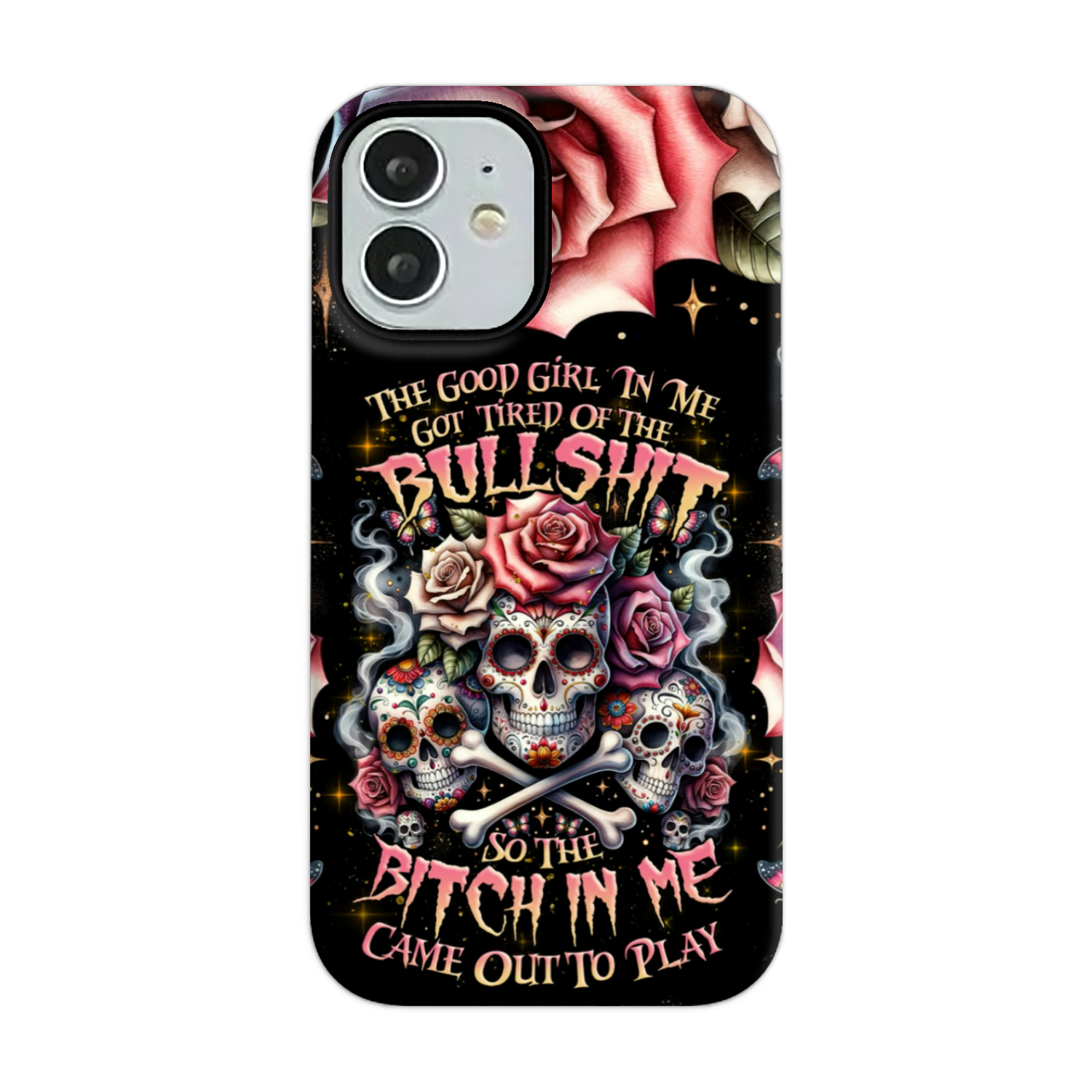 THE GOOD GIRL IN ME BONES SUGAR SKULL PHONE CASE - TLNZ2201243