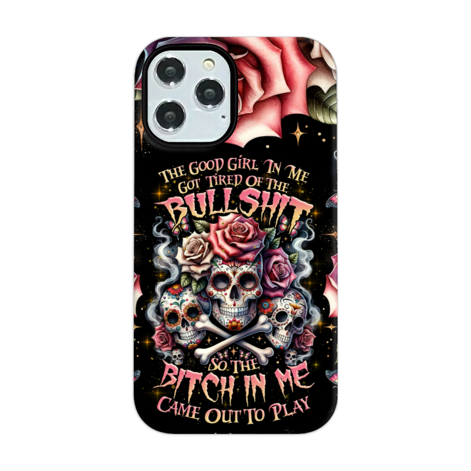 THE GOOD GIRL IN ME BONES SUGAR SKULL PHONE CASE - TLNZ2201243