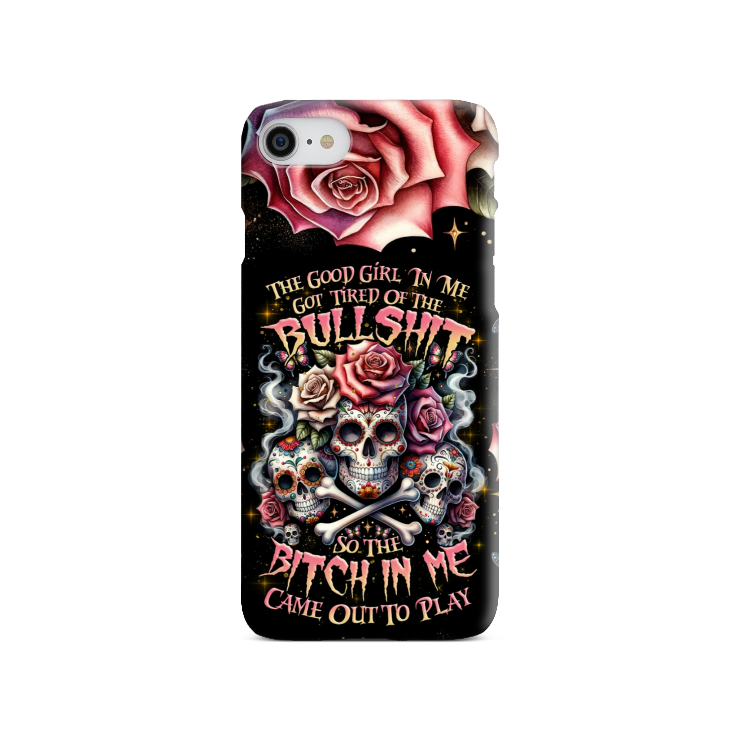 THE GOOD GIRL IN ME BONES SUGAR SKULL PHONE CASE - TLNZ2201243