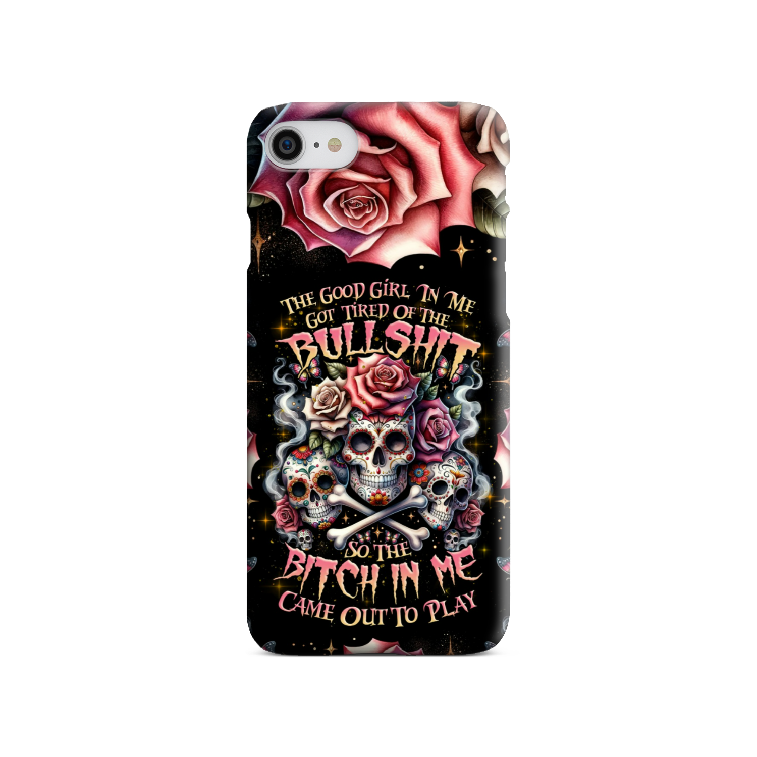 THE GOOD GIRL IN ME BONES SUGAR SKULL PHONE CASE - TLNZ2201243