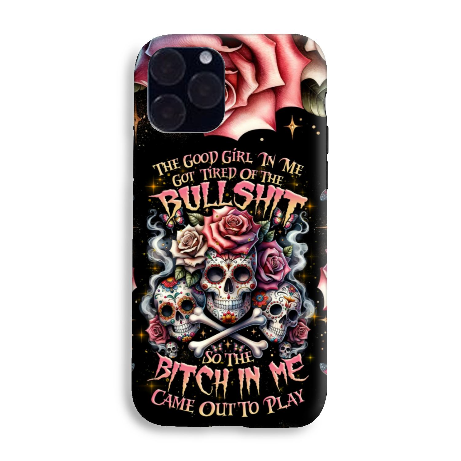 THE GOOD GIRL IN ME BONES SUGAR SKULL PHONE CASE - TLNZ2201243