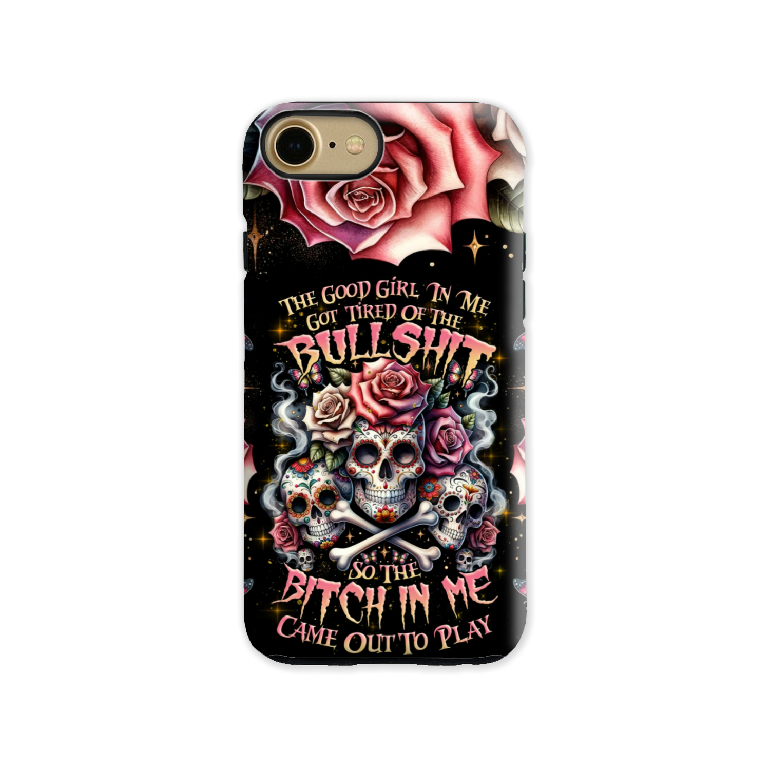 THE GOOD GIRL IN ME BONES SUGAR SKULL PHONE CASE - TLNZ2201243