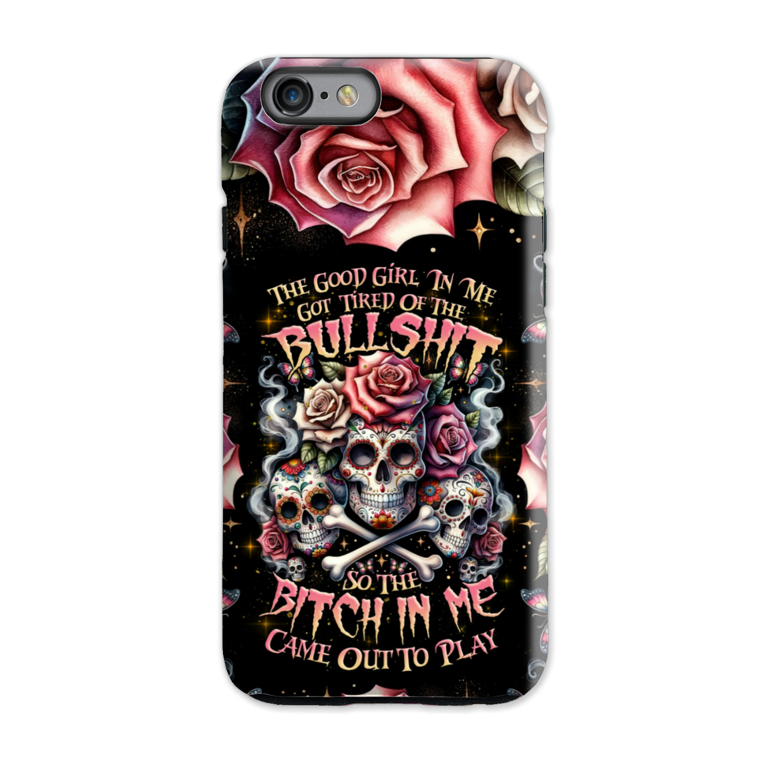 THE GOOD GIRL IN ME BONES SUGAR SKULL PHONE CASE - TLNZ2201243