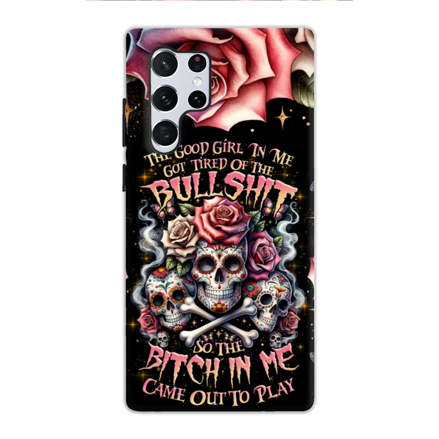 THE GOOD GIRL IN ME BONES SUGAR SKULL PHONE CASE - TLNZ2201243