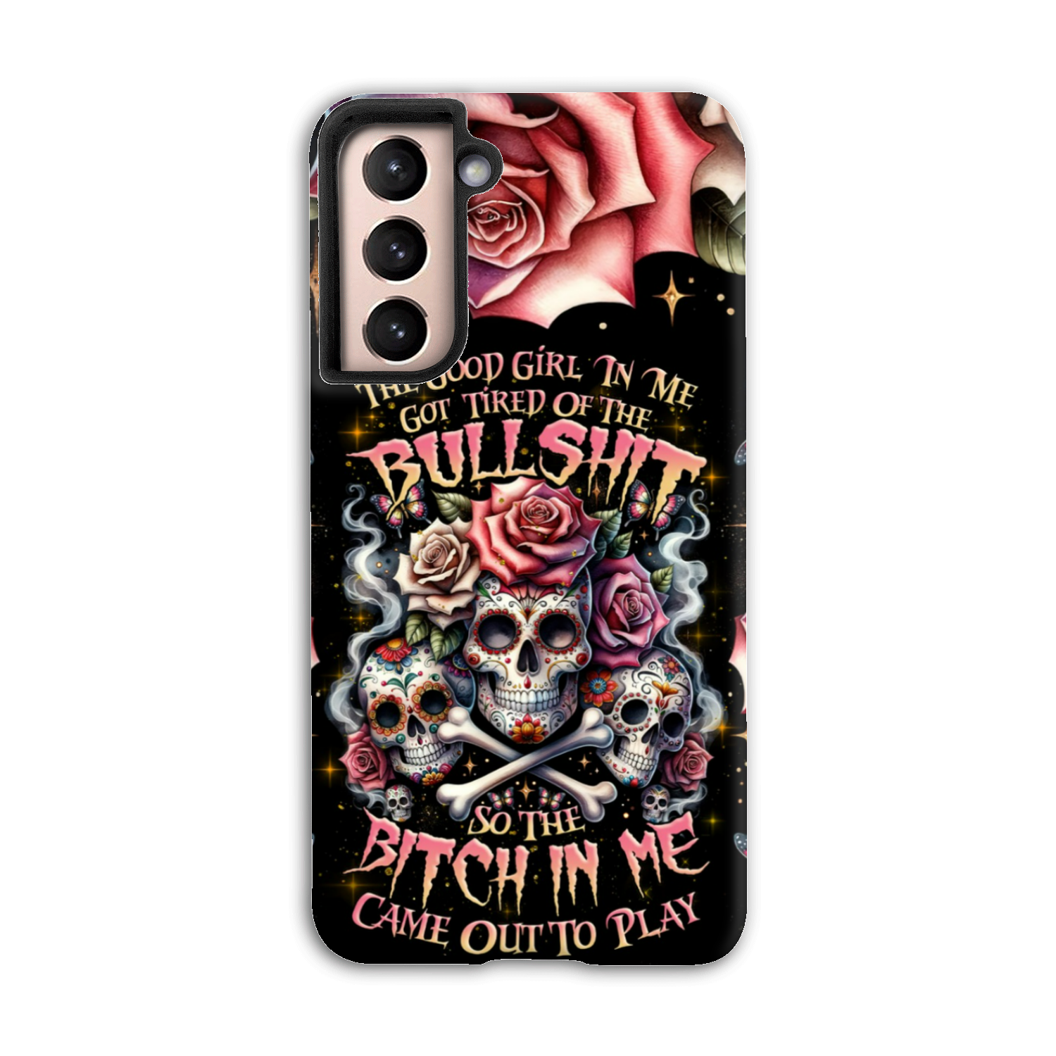 THE GOOD GIRL IN ME BONES SUGAR SKULL PHONE CASE - TLNZ2201243