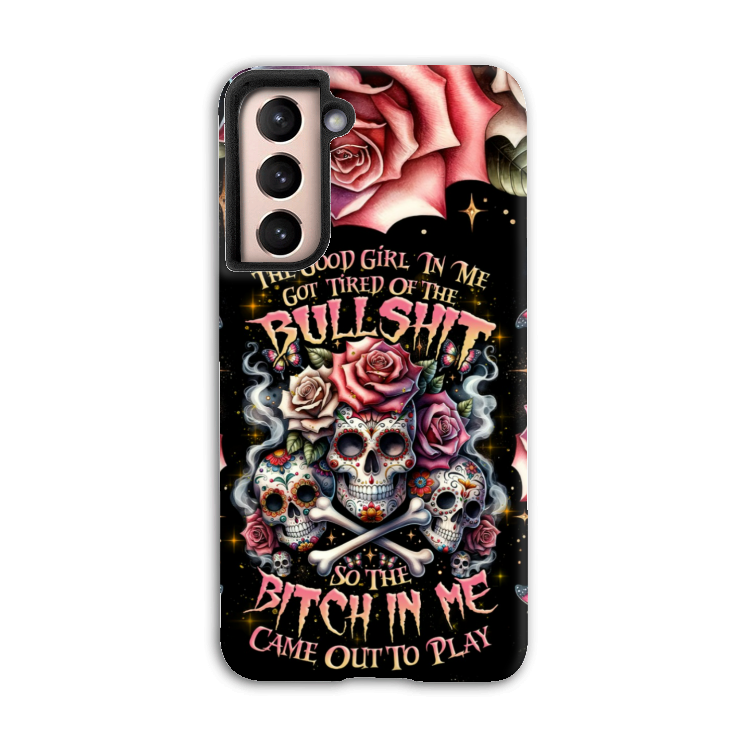 THE GOOD GIRL IN ME BONES SUGAR SKULL PHONE CASE - TLNZ2201243