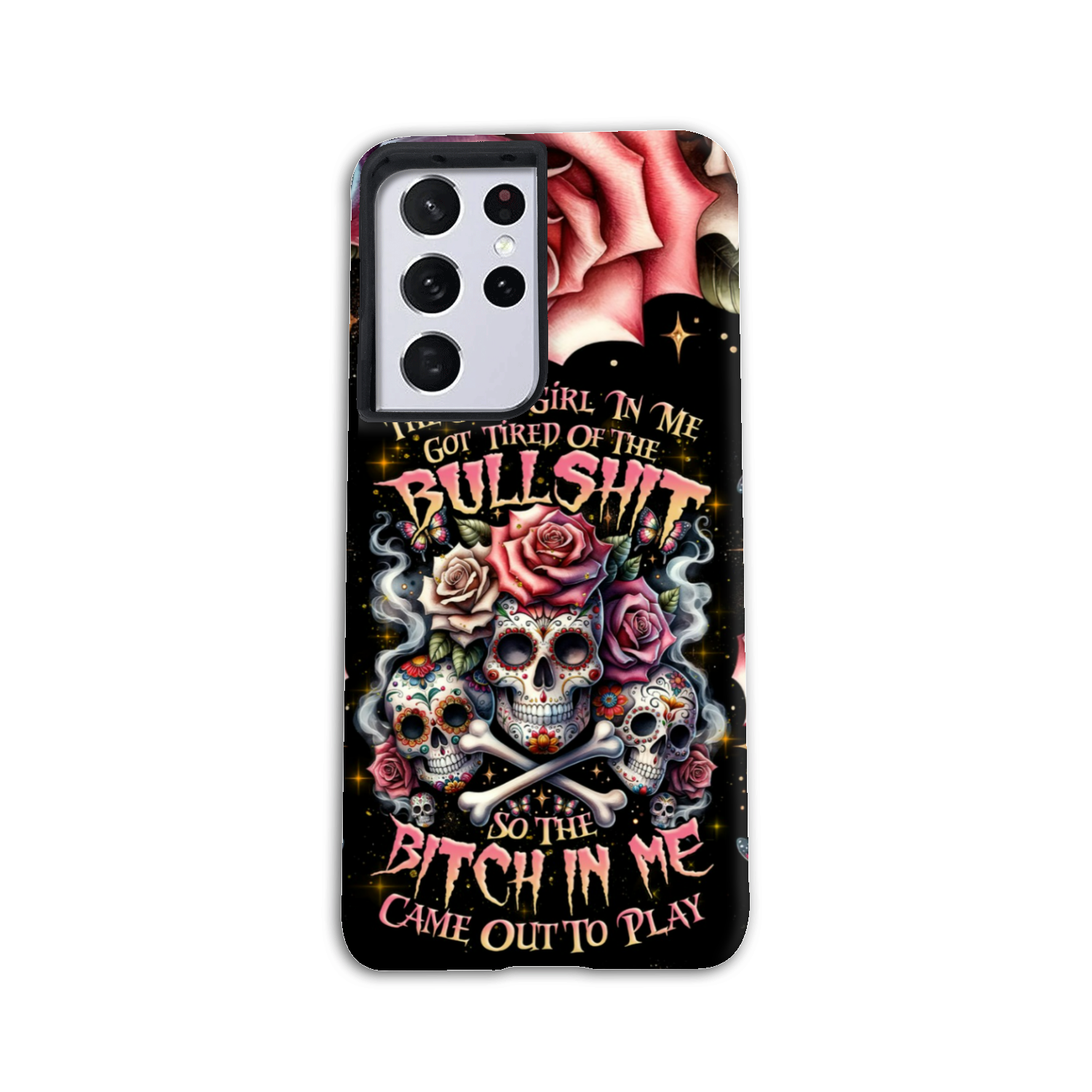 THE GOOD GIRL IN ME BONES SUGAR SKULL PHONE CASE - TLNZ2201243