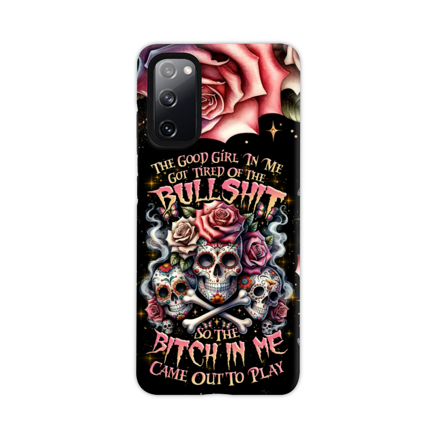 THE GOOD GIRL IN ME BONES SUGAR SKULL PHONE CASE - TLNZ2201243